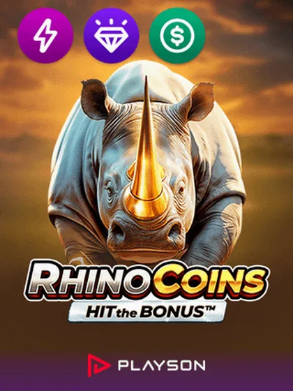 Rhino Coins Hit the Bonus slot by Playson — Betwest